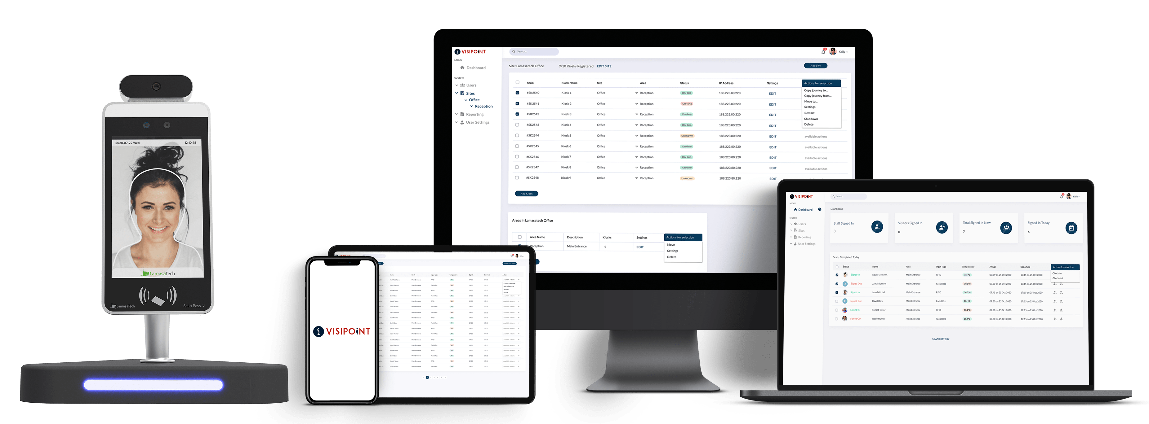 Zentron Kiosk with Cloud Platform on Computer and Mobile Devices