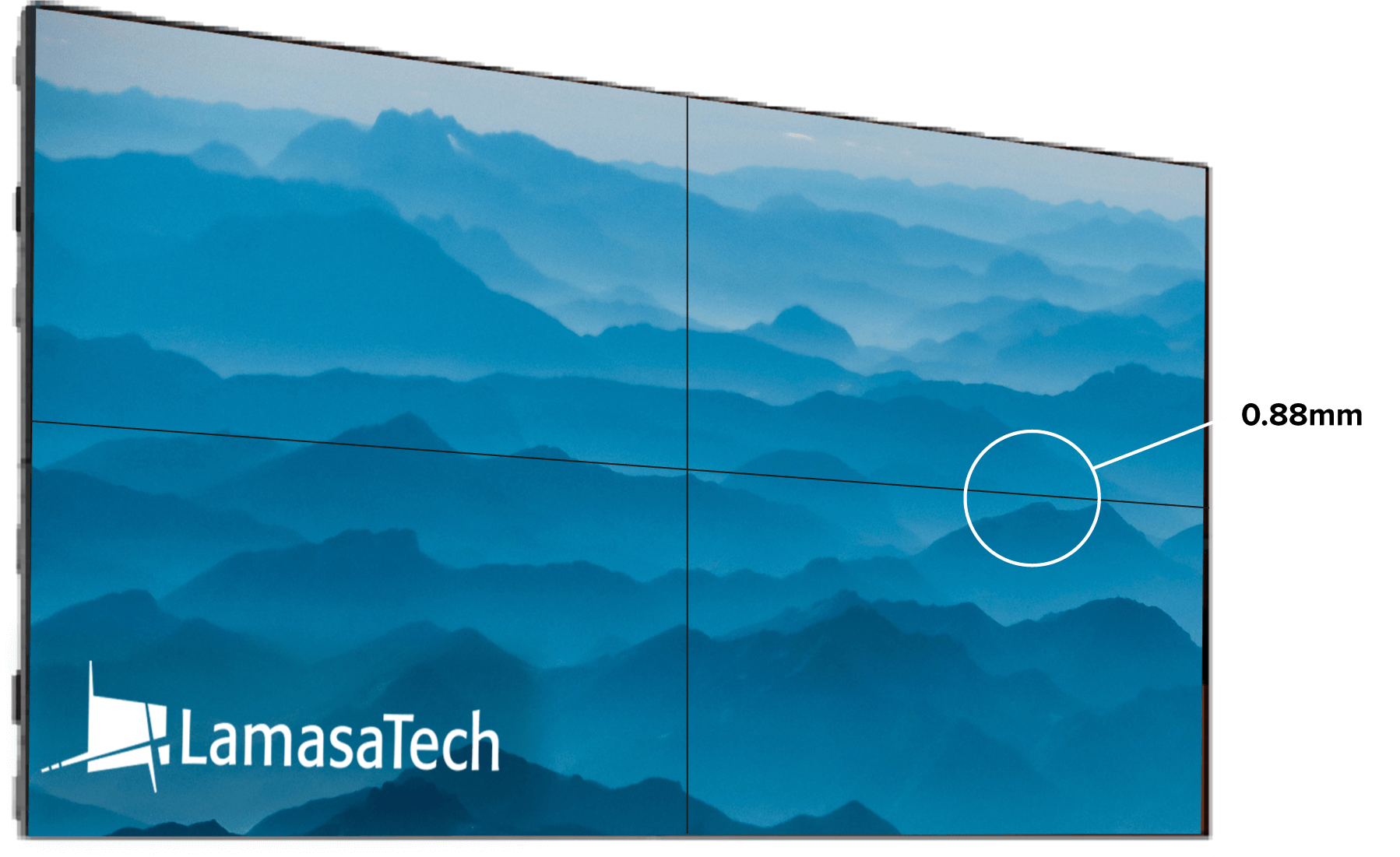 ultra narrow bezel video wall, 0.44mm Bezel LCD Video Wall