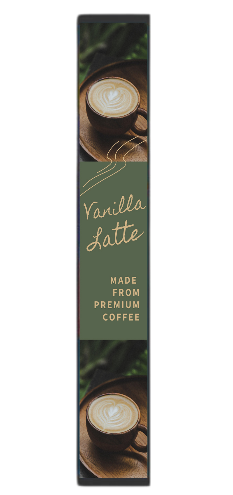 Muro stretch display showing an advertisement for coffee