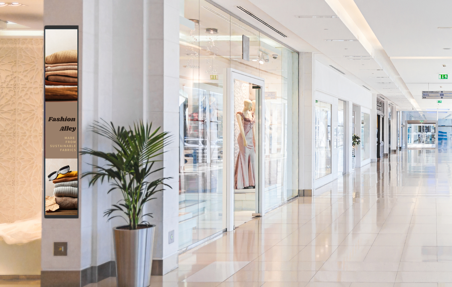 Stretch display in a retail setting